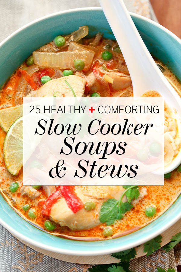 Healthy Comforting Slow Cooker Soups & Stews foodiecrush.com