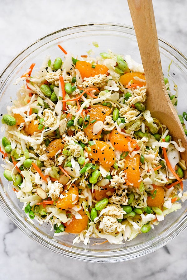 Asian Ramen Noodle Salad Recipe | foodiecrush.com