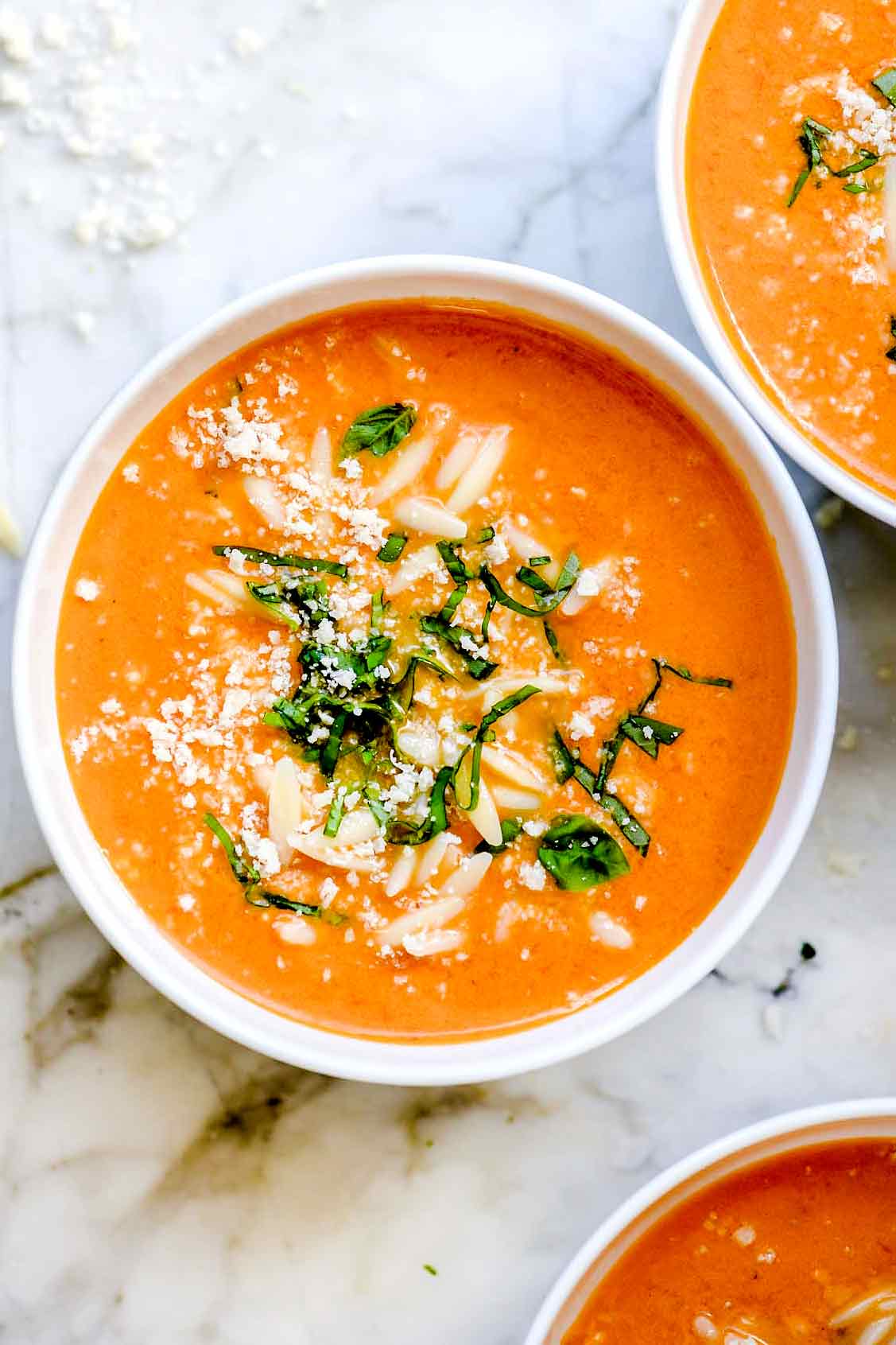 Homemade Tomato Basil Soup (Easy & Creamy) | foodiecrush.com