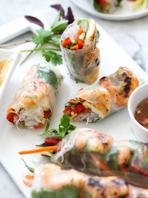 Vietnamese Fresh Shrimp Spring Rolls - foodiecrush
