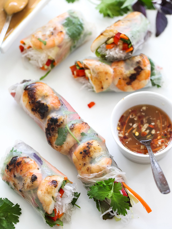 Vietnamese Fresh Shrimp Spring Rolls - foodiecrush