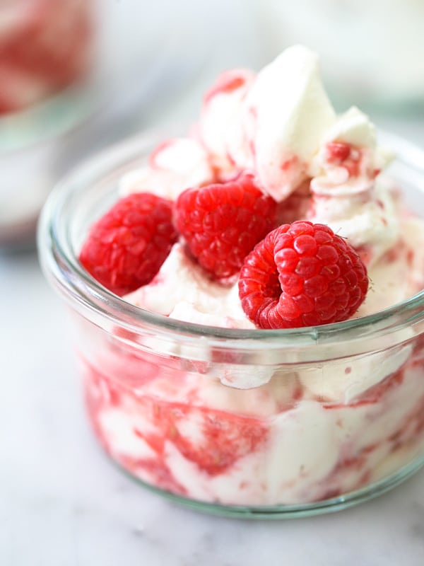 Raspberry Fool (Quick Raspberries and Cream) - foodiecrush