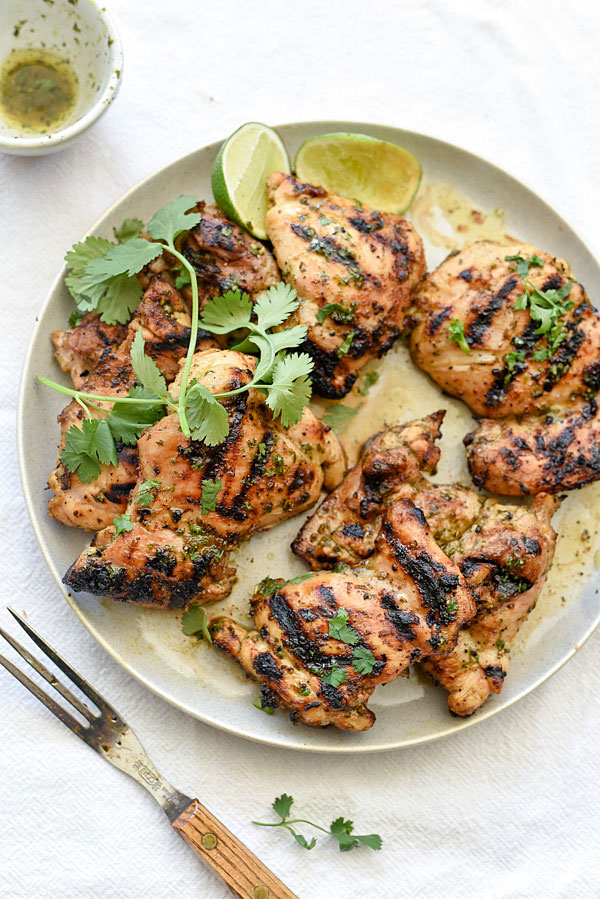 Grilled Cilantro Lime Chicken (Just 7 Ingredients!) | foodiecrush.com