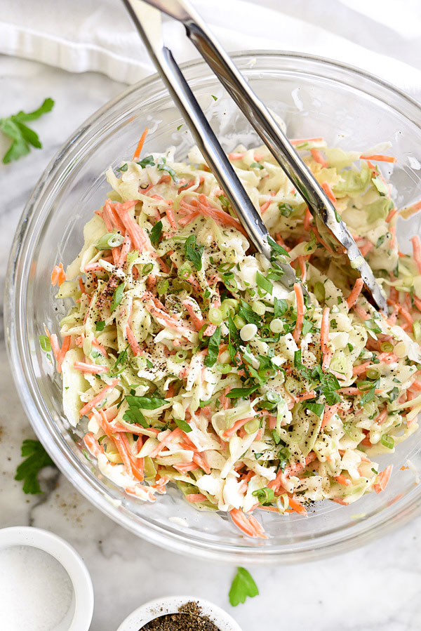 How to Make the Best Creamy Coleslaw | FoodieCrush.com