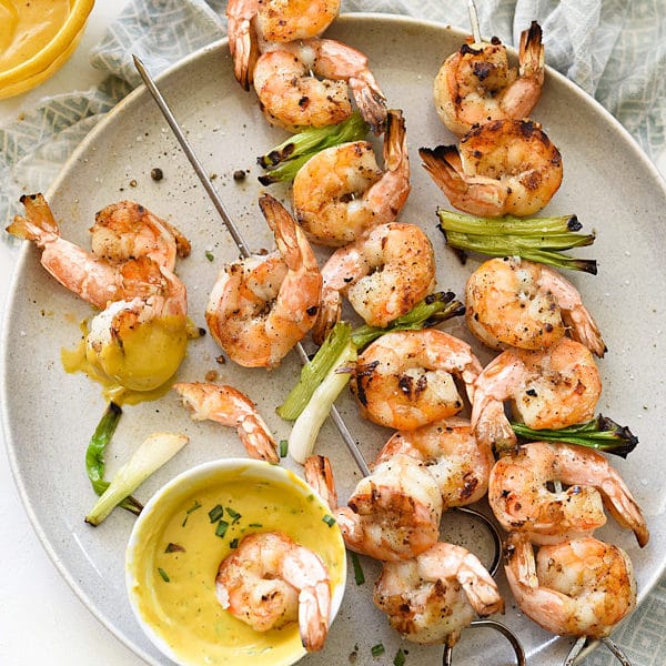 Grilled Shrimp with Mustard Sauce | foodiecrush.com
