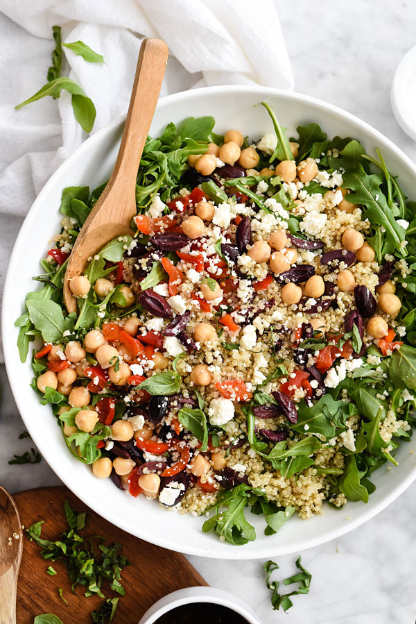Mediterranean Quinoa Salad With Feta Foodiecrush Com