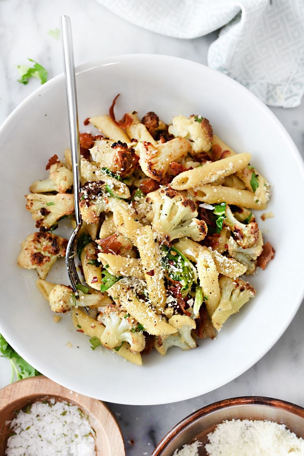 Penne Pasta With Cauliflower and Pancetta 