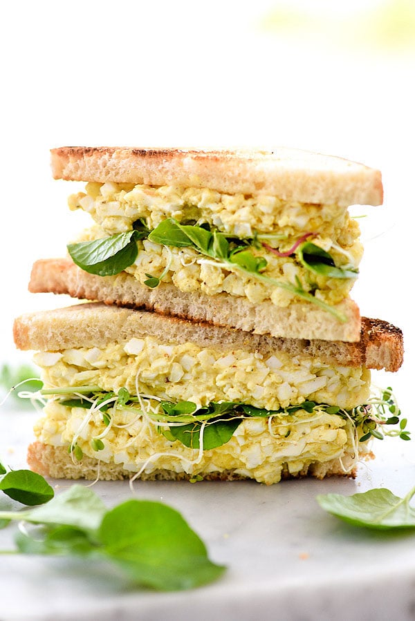 fancy egg salad tea sandwiches