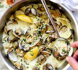 cooked clams