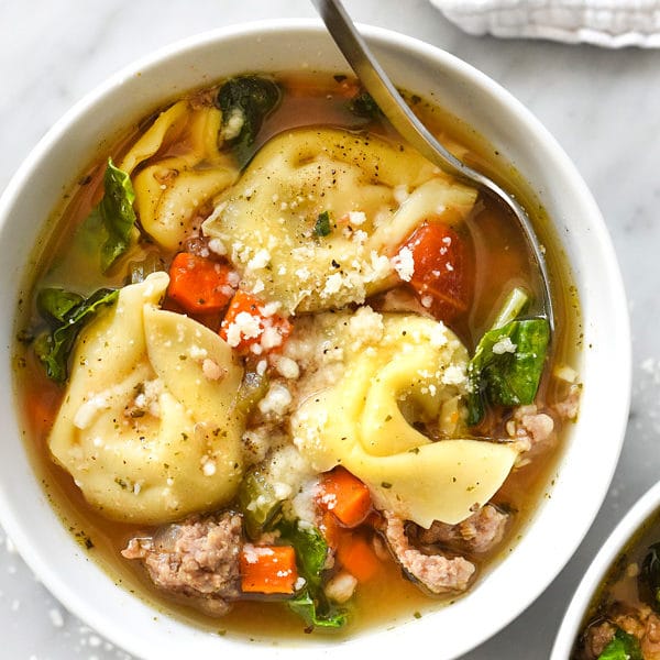 Tomato Basil Tortellini Soup | foodiecrush.com
