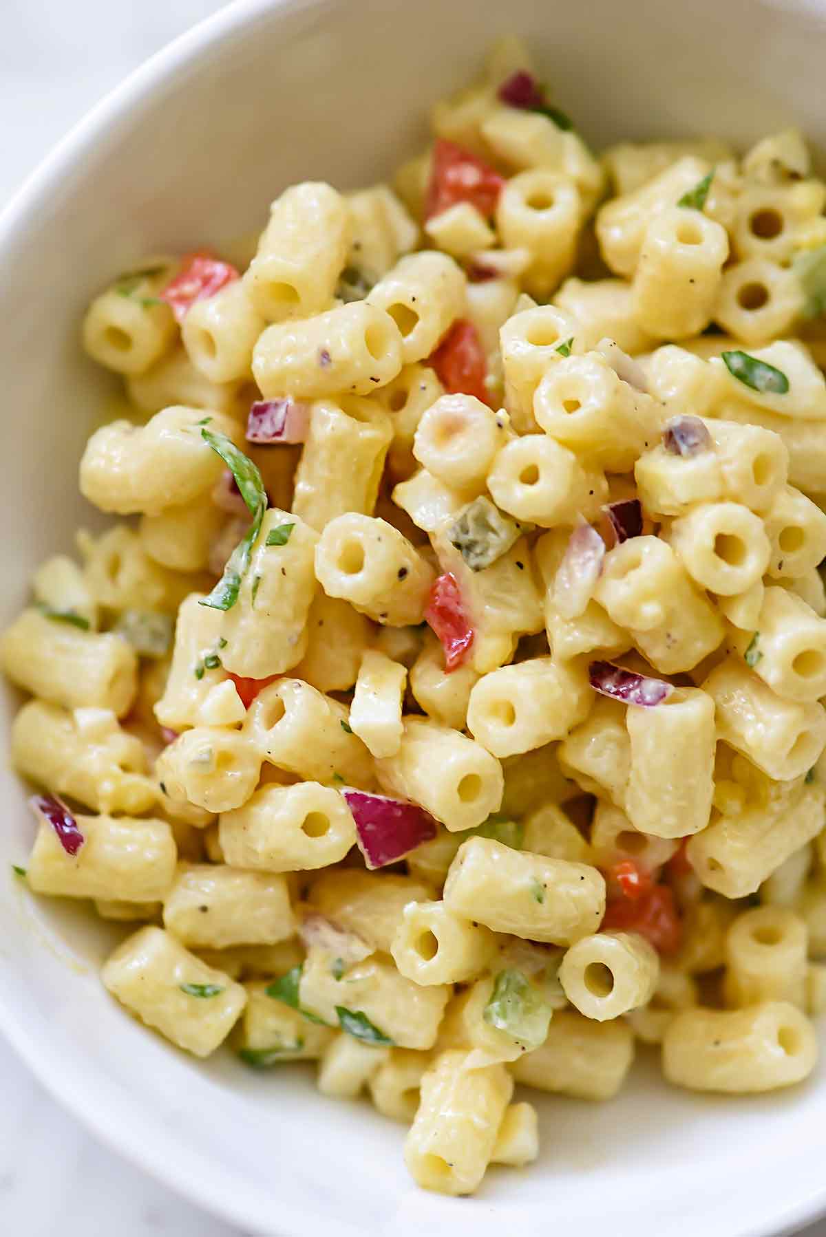 How to Make Classic Macaroni Salad | foodiecrush.com