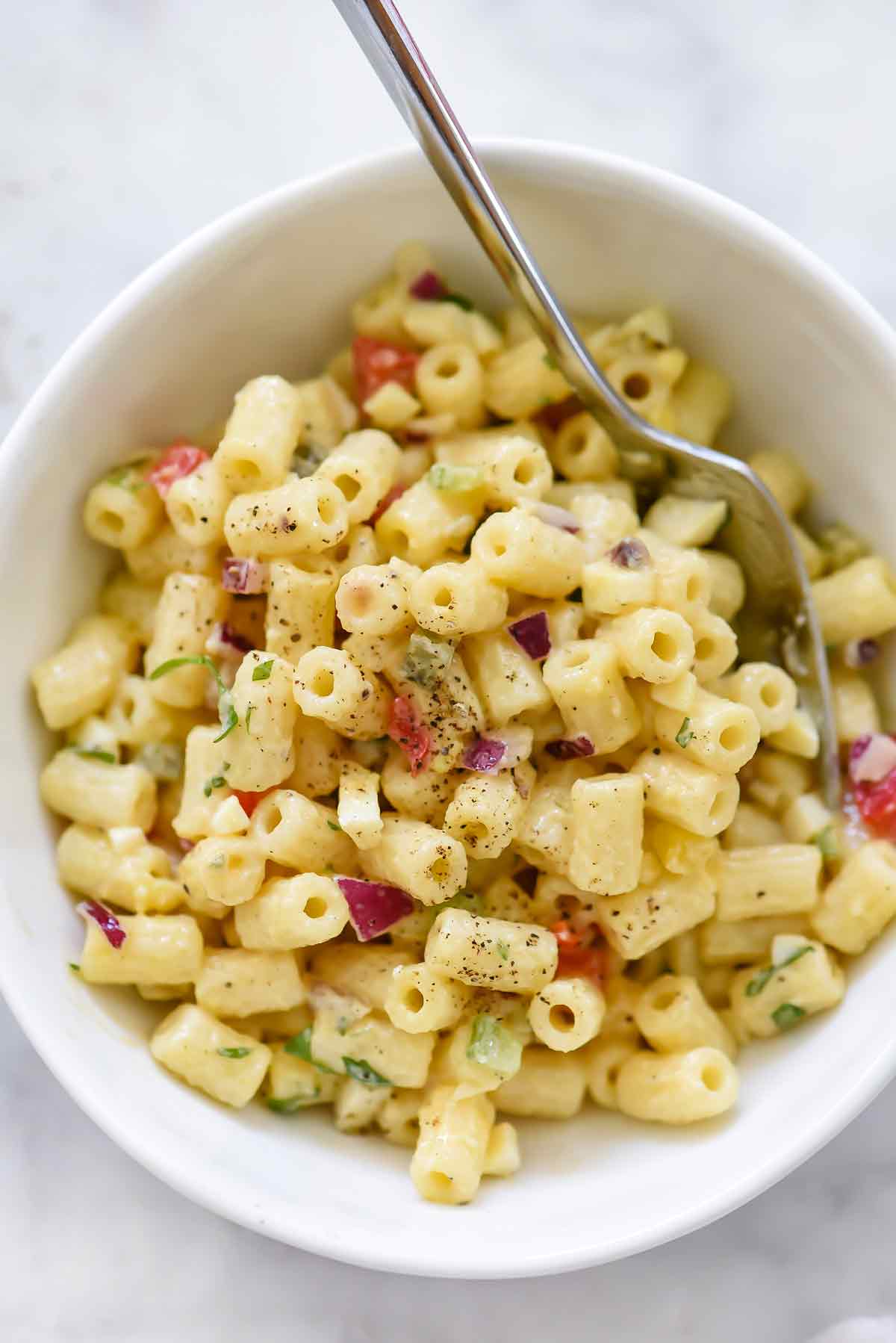 THE BEST Classic Macaroni Salad | foodiecrush.com