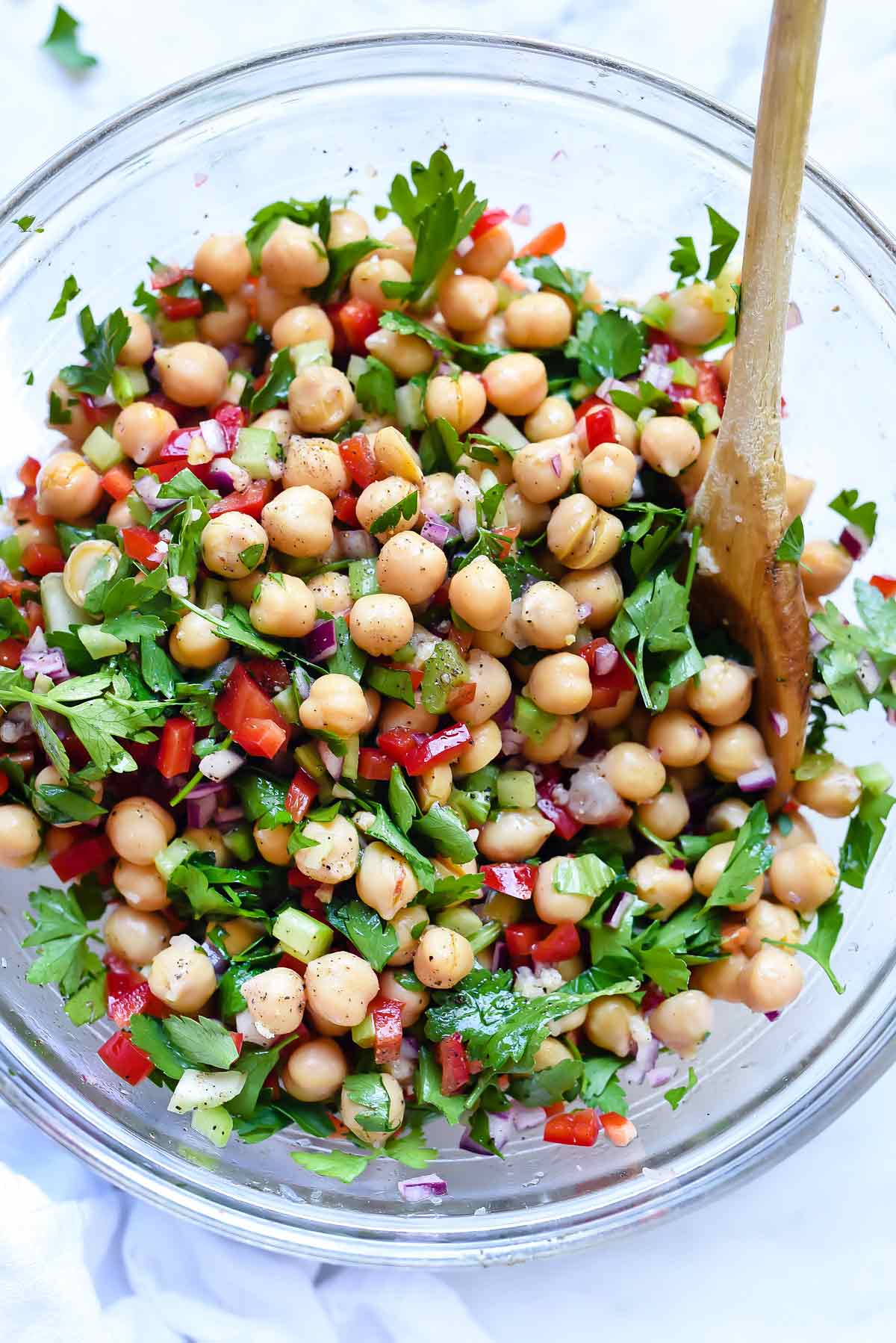 The Best Mediterranean Chickpea Salad | foodiecrush.com