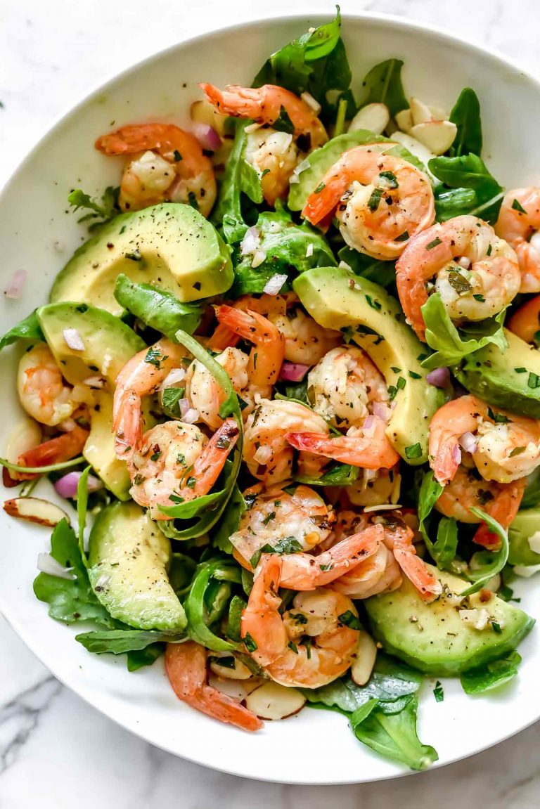 31 Healthy Lunch Ideas | Citrus Shrimp Salad foodiecrush.com