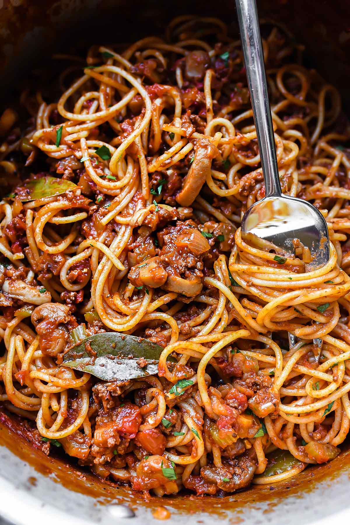 Mom's Homemade Spaghetti Recipe (& Meat Sauce) | foodiecrush.com