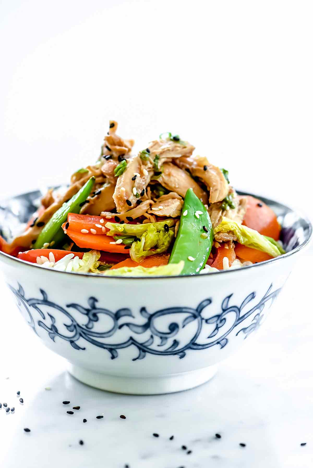 Slow Cooker Teriyaki Chicken and Vegetable Rice Bowls | foodiecrush.com