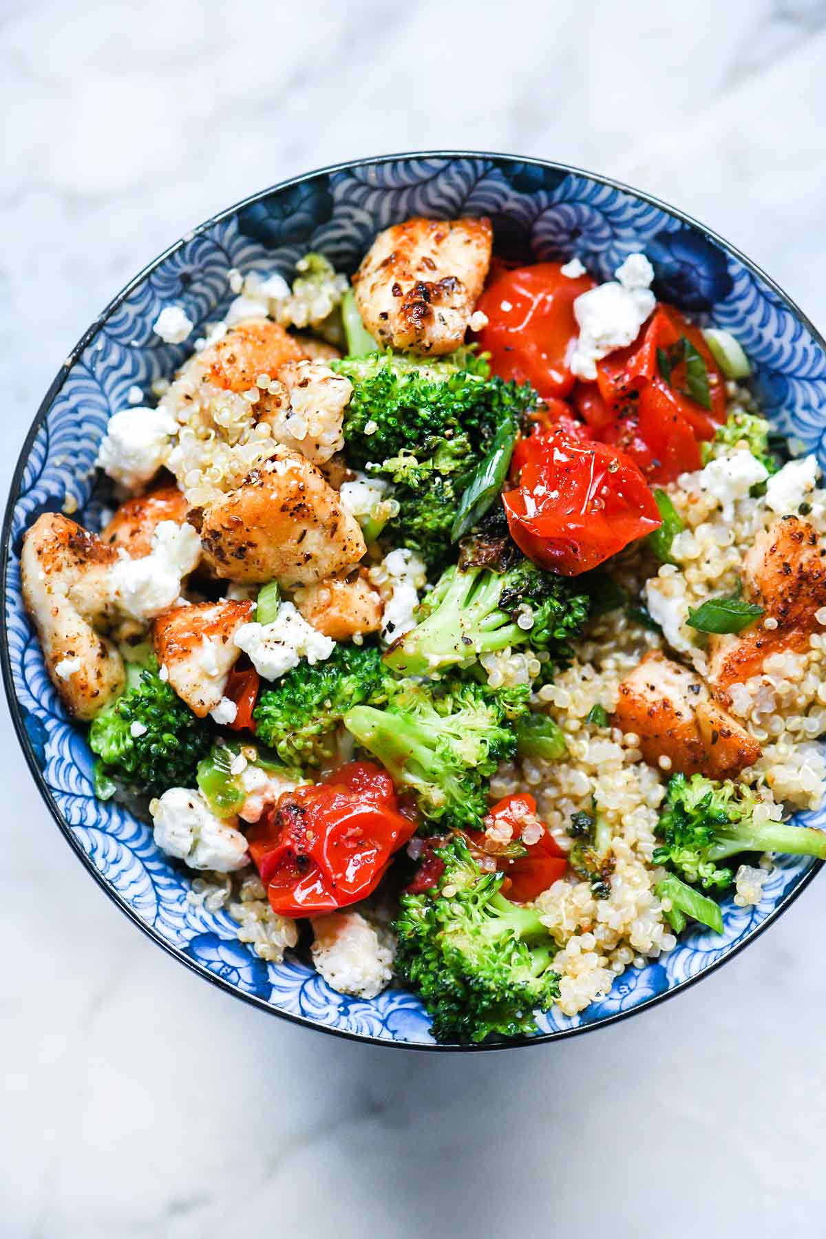 Mediterranean Chicken Quinoa Bowl Recipe | foodiecrush.com