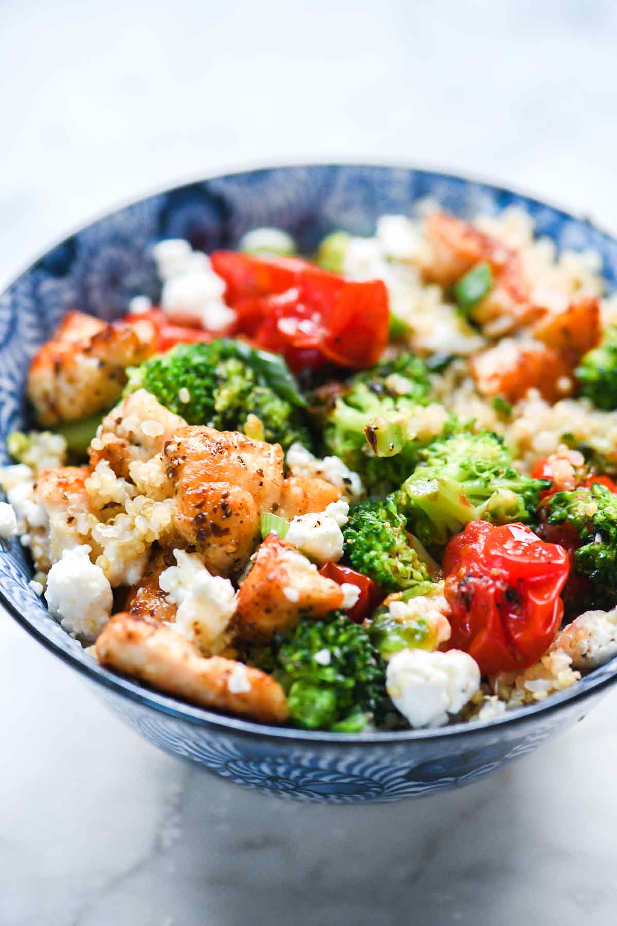 Mediterranean Chicken Quinoa Bowl Recipe | foodiecrush.com