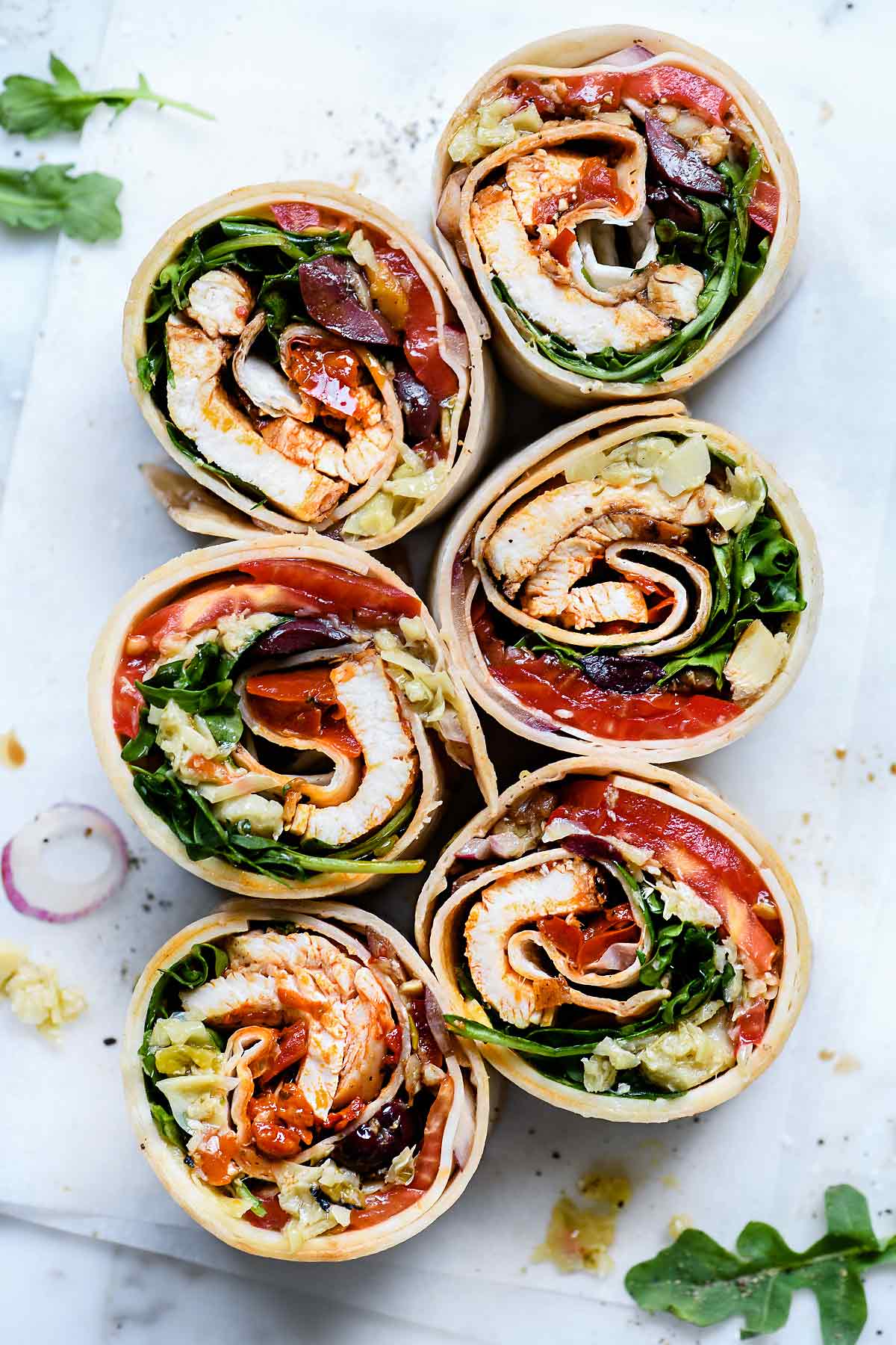 Italian Chicken Wrap | foodiecrush
