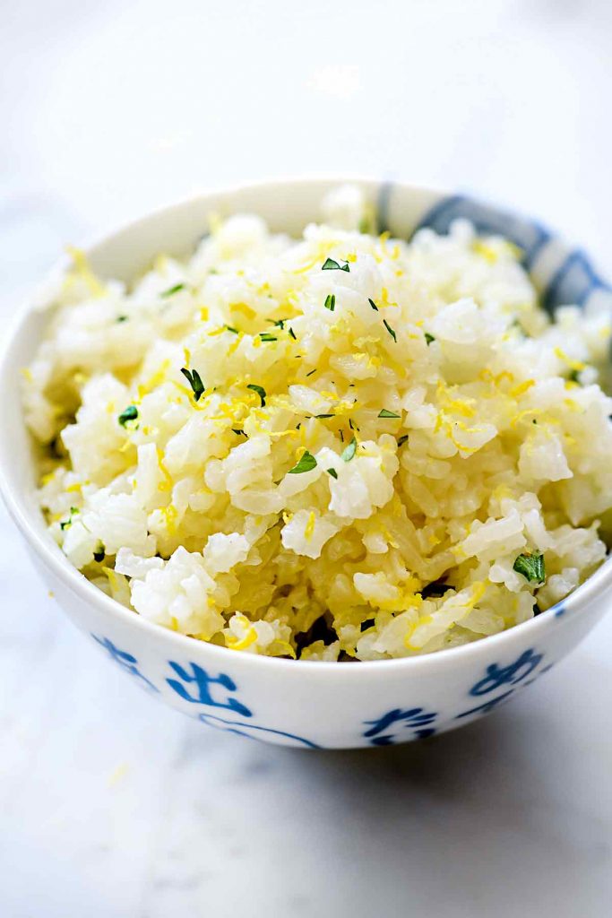 Easy Lemon Rice Recipe -| foodiecrush.com