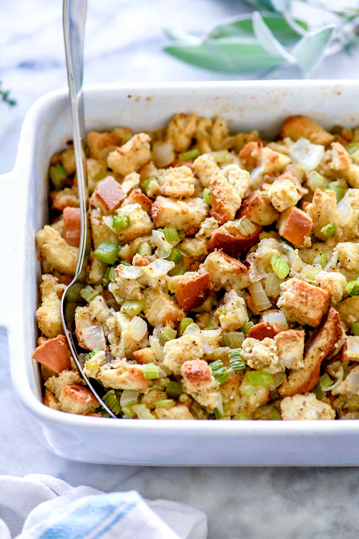 The BEST Traditional Stuffing Recipe | foodiecrush.com
