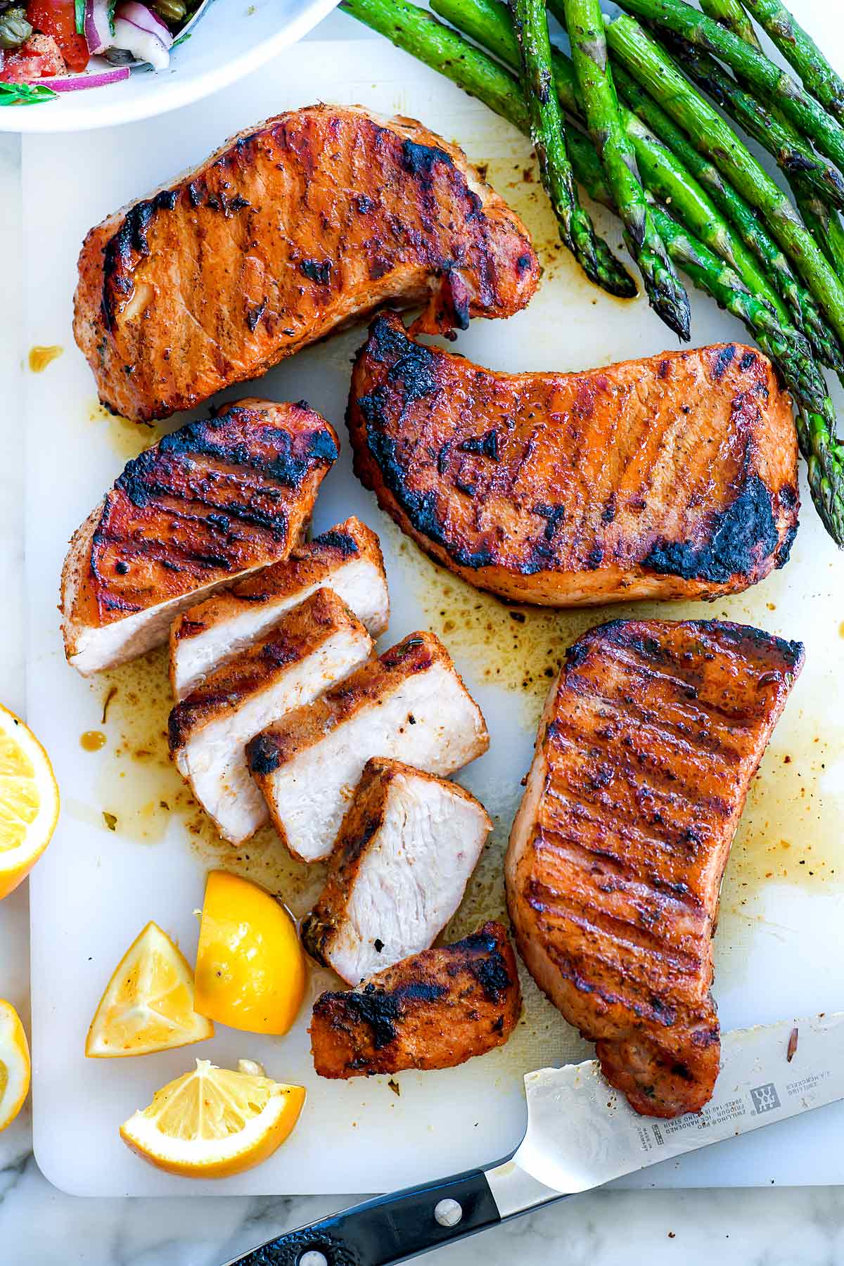 The Best Juicy Grilled Pork Chops - foodiecrush .com