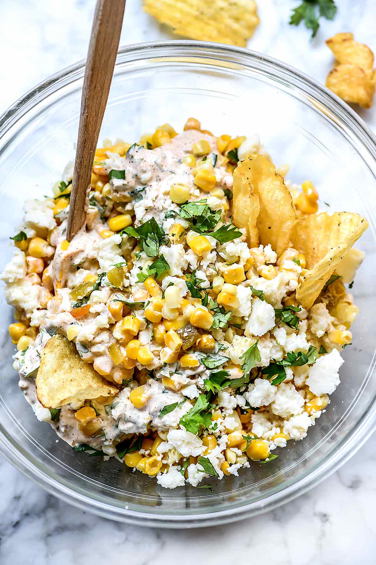 Mexican Corn Dip (Hot or Cold!) - foodiecrush .com