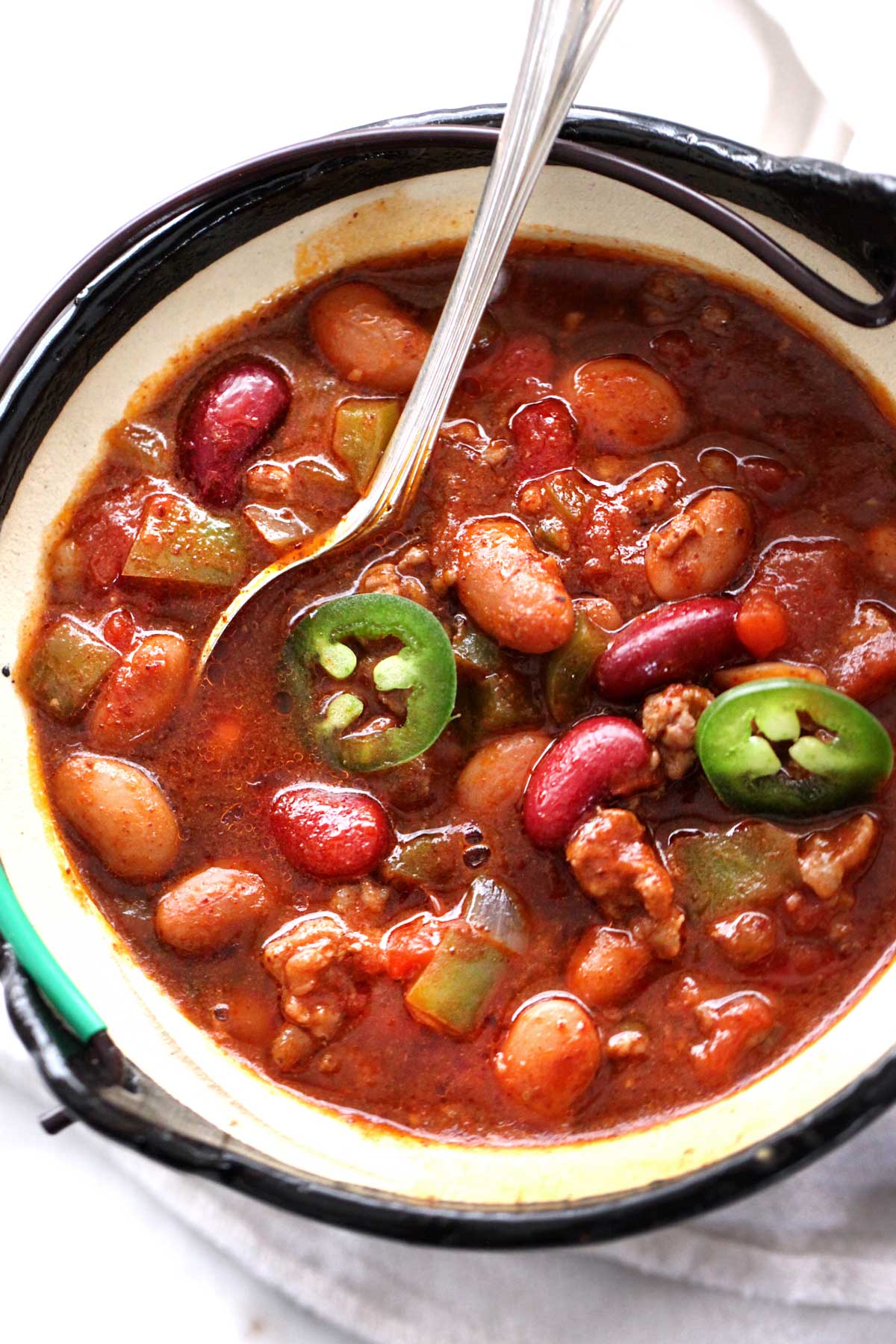 Meat And Bean Chili Foodiecrush.com 026 