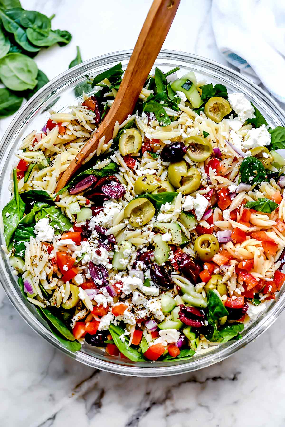 Mediterranean Orzo Salad - foodiecrush.com