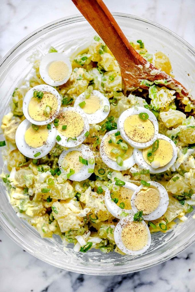 How to Make THE BEST Potato Salad Recipe + VIDEO | foodiecrush.com