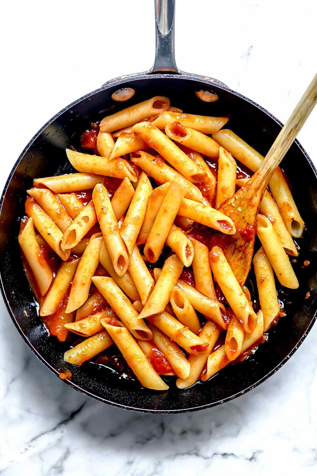 Penne Pasta with Easy Marinara - foodiecrush.com