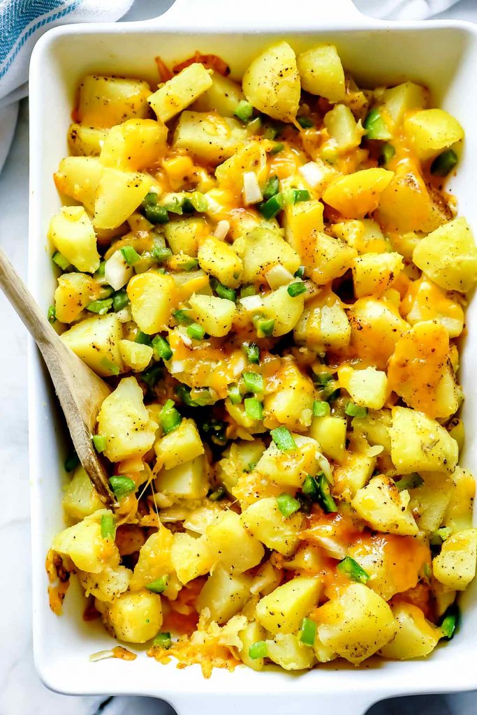 THE BEST Easy Cheesy Potatoes - foodiecrush.com