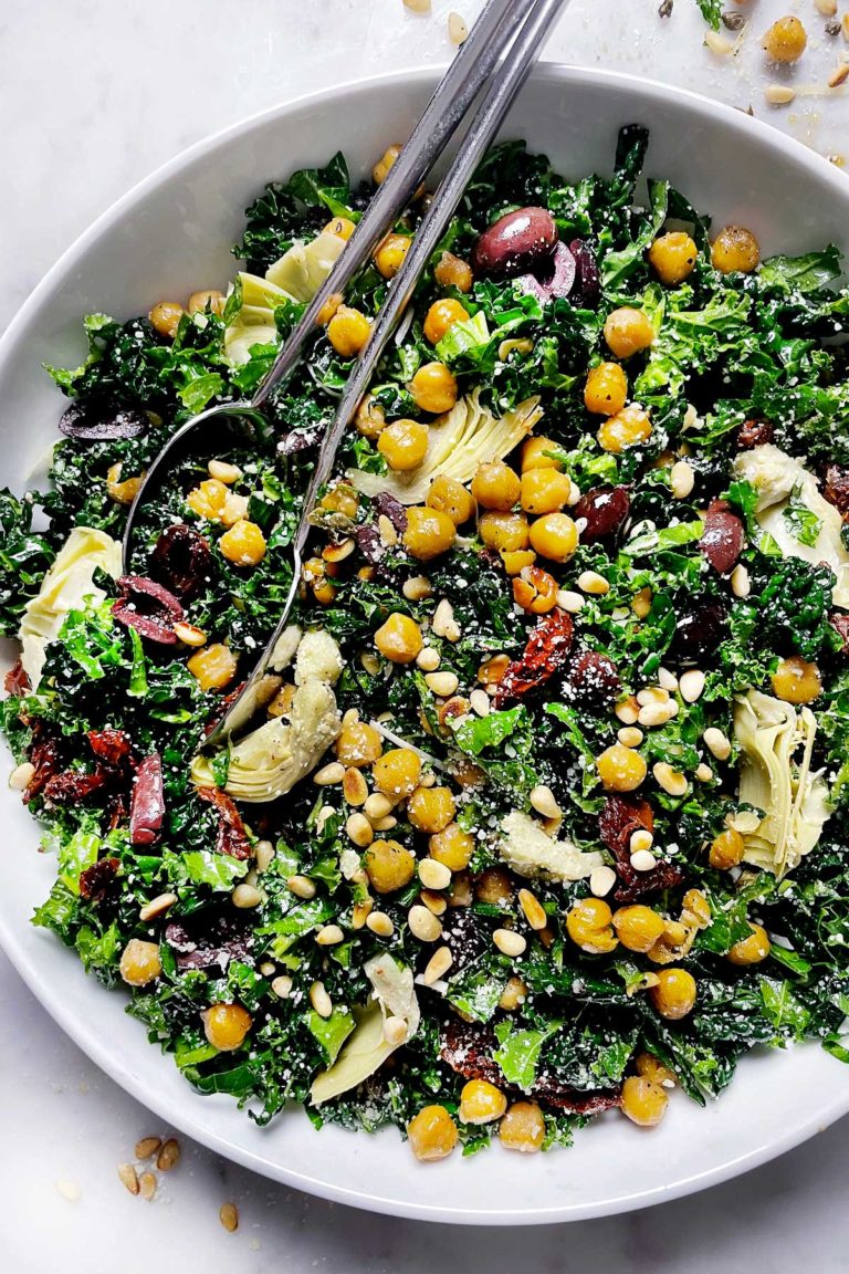 Mediterranean Kale Salad | foodiecrush.com