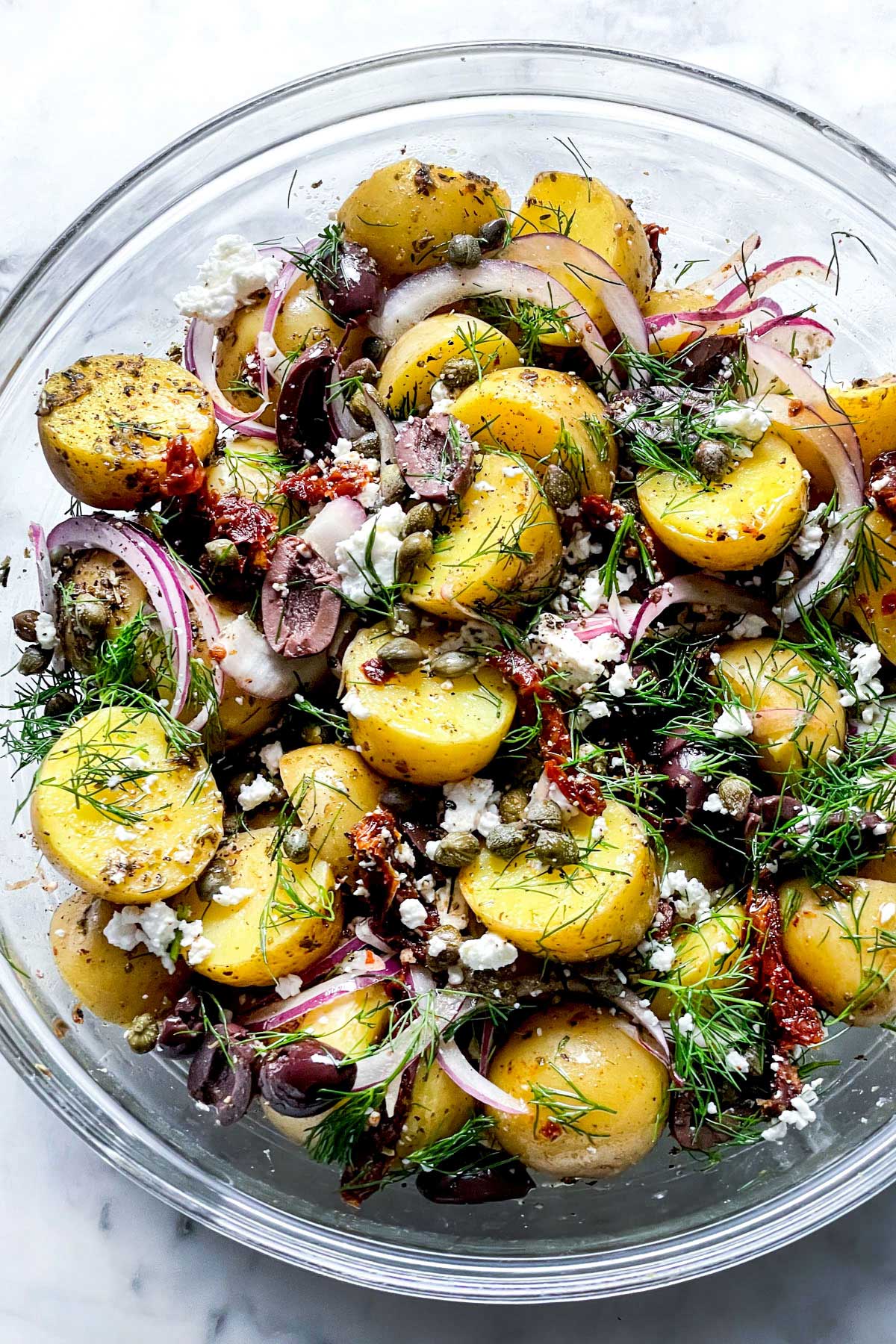 Mustard Greens Salad with Roasted Potatoes and Tomatoes - Eating