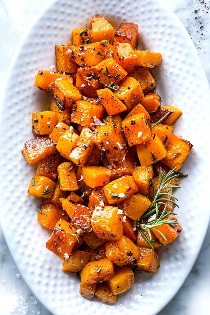 Roasted Butternut Squash with Maple Browned Butter | foodiecrush.com
