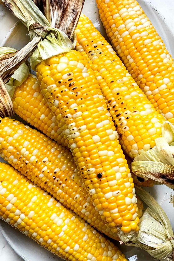 Grilled Corn on the Cob in Husk - The Wooden Skillet