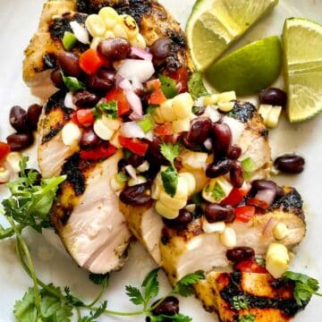 Grilled Chicken with Corn Salsa foodiecrush.com