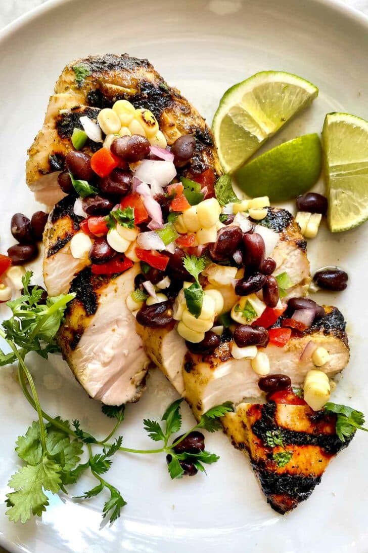 Grilled Chicken with Corn Salsa foodiecrush.com